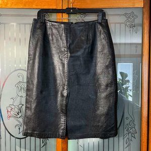 Genuine Leather Pencil Skirt